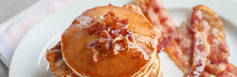 Bacon and Syrup Pancakes